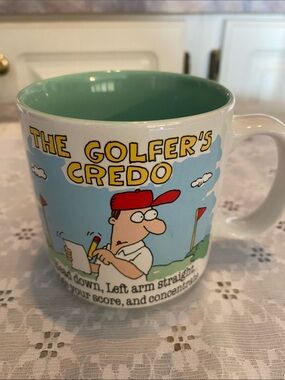 Golfers Credo Jim Bento Mug with Golfer’s Credo Coffee Cup Retro 90’s